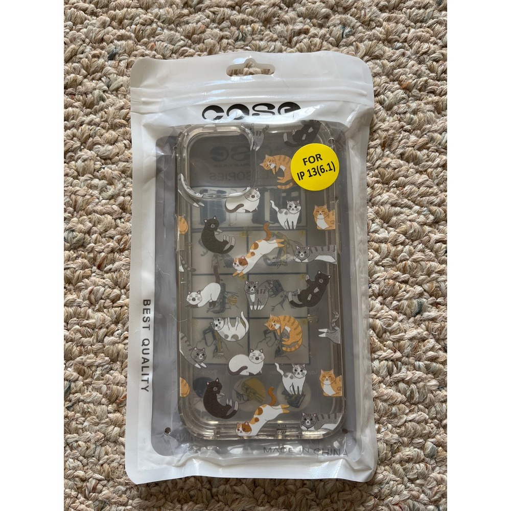 Adorable cats phone case for iPhone 13. NWT